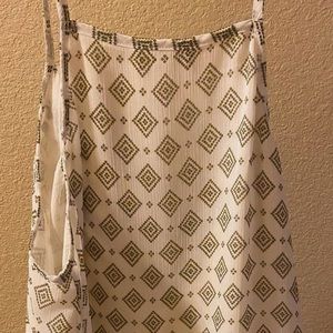 White and green tank top and medium.